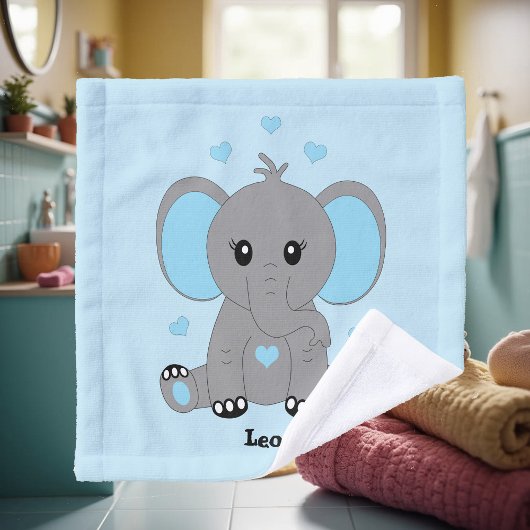 Beau éléphant en bleu pour les garçons