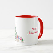 Beau éléphant et meerkats mug de Noël (Devant droit)