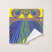 Beau ensemble de serviettes de bain d'art africain (Gant de toilette)