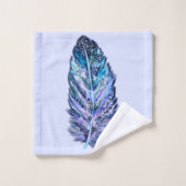Beau ensemble de serviettes de bain en plumes - Vo (Gant de toilette)