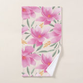 Beau Ensemble De Serviettes De Bain Rose Floral (Serviette à main)