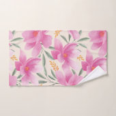 Beau Ensemble De Serviettes De Bain Rose Floral (Serviette à main)