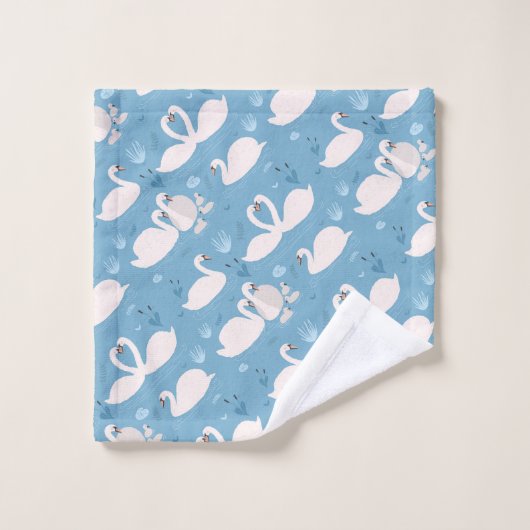 Beau Ensemble de serviettes de bain Swans (Gant de toilette)