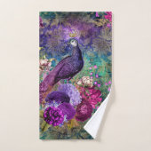 Beau Ensemble Élégant Peacock Peacocks (Serviette à main)