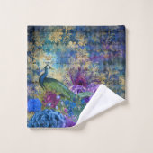 Beau Ensemble Élégant Peacock Peacocks (Gant de toilette)