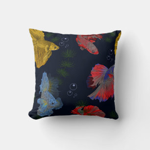 Beau Esquisse de Poisson Lève Oreiller