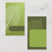 beau et mignon tem vert de carte de visite de (Devant / Derrière)