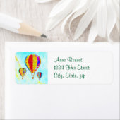 Beau étiquette de adresse de ballons (En situation)