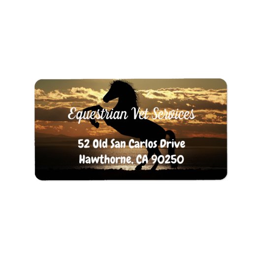 Beau Étiquette de adresse de cheval (Devant)