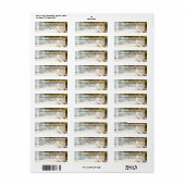 Beau Étiquette de adresse de scène de plage (Feuille entière)