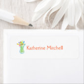 Beau étiquette d'identification floral (En situation)