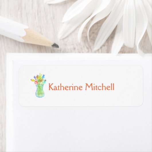 Beau étiquette d'identification floral (En situation)