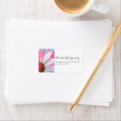  Beau Étiquette photo Pink Flower Up (En situation)