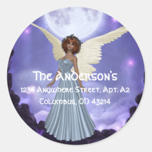 Beau Étiquettes de adresse/Stickers Blue Angel