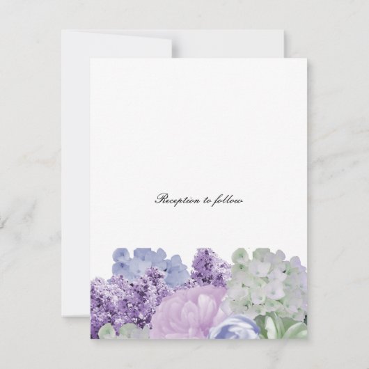 Beau Faire-part de mariage de fleurs mixtes (Dos)