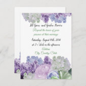 Beau Faire-part de mariage de fleurs mixtes (Devant / Derrière)