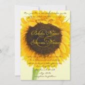 Beau Faire-part de mariage de tournesol élégant (Devant)