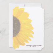 Beau Faire-part de mariage de tournesol élégant (Devant)