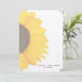 Beau Faire-part de mariage de tournesol élégant (Debout devant)