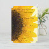 Beau Faire-part de mariage de tournesol élégant (Debout devant)