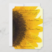 Beau Faire-part de mariage de tournesol élégant (Devant)