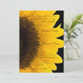Beau Faire-part de mariage de tournesol élégant (Debout devant)