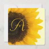 Beau Faire-part de mariage de tournesol élégant (Dos)