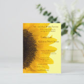 Beau Faire-part de mariage de tournesol élégant (Debout devant)