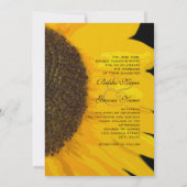 Beau Faire-part de mariage de tournesol élégant (Dos)