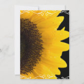 Beau Faire-part de mariage de tournesol élégant (Dos)