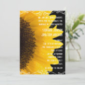 Beau Faire-part de mariage de tournesol élégant (Debout devant)