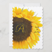 Beau Faire-part de mariage de tournesol élégant (Dos)