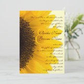 Beau Faire-part de mariage de tournesol élégant (Debout devant)