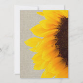 Beau Faire-part de mariage de tournesol russe (Dos)