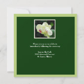 Beau faire-part de mariage d'orchidée (Dos)