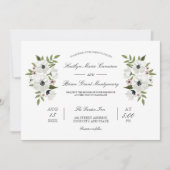 Beau Faire-part de mariage Floral (Devant)