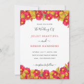 Beau Faire-part de mariage Floral (Devant)