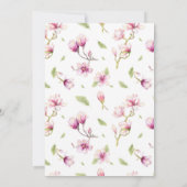 Beau Faire-part de mariage Floral Magnolia (Dos)