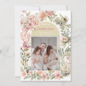 Beau Faire-part de naissance de printemps Fleur sa (Devant)