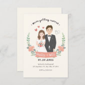 Beau Faire-part Fiançailles Faire-part de mariage (Devant / Derrière)