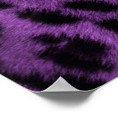 Beau faux violet poster de animal léopard noir (Coin)
