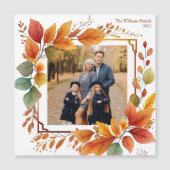 Beau feuillage d'automne Photo Thanksgiving Magnet (Devant)