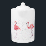 Beau Flamants roses rose Motif aquarelle<br><div class="desc">Flamands roses belle aquarelle dessin à la main</div>