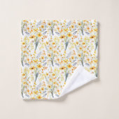 Beau fleur sauvage de printemps jaune (Gant de toilette)