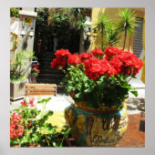 BEAU FLEURS ROUGES DANS POSTER CÉRAMIQUE (Devant)