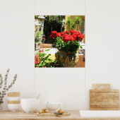 BEAU FLEURS ROUGES DANS POSTER CÉRAMIQUE (Cuisine)