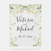 Beau Fleurs sauvages floraux Mariage couleur neutr (Recto)