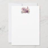 Beau Floral Anniversaire Invitation de fête (Dos)