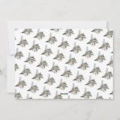 Beau Floral Blanc Joyeux Carte photo de Noël (Dos)