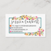 Beau floral et la rayure 2 ont dégrossi carte de (Dos)